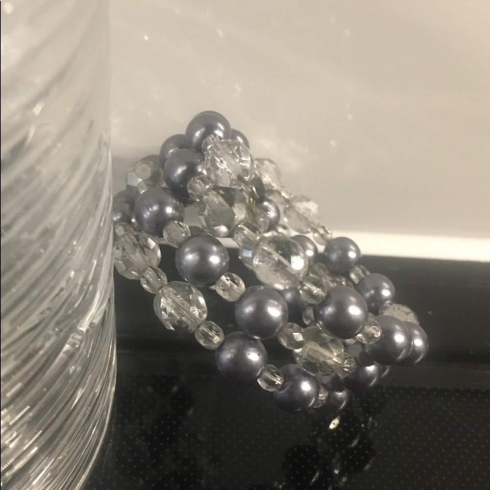High/end crystal like Beaded Wrap Around Bracelet